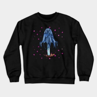 Inky cap mushroom, goth cartoon mycology Crewneck Sweatshirt